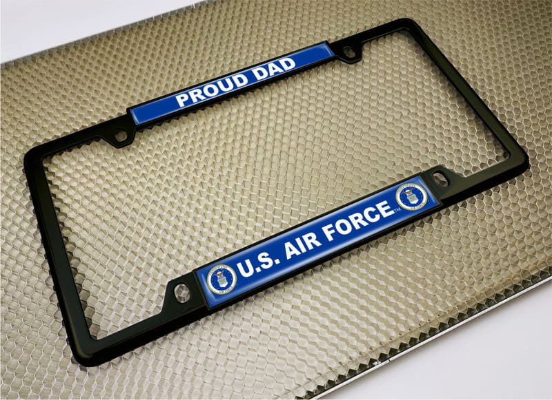 U.S. Air Force Proud Dad - Car Metal License Plate Frame